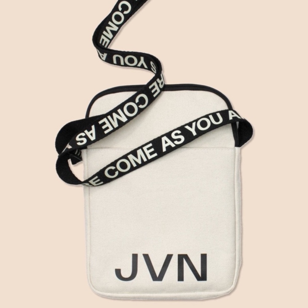JVN✨Limited Edition Canvas Crossbody Bag with Black Strap